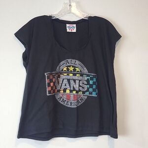 VANS JUNKFOOD Gray All American Cropped Tee - One Size Fits Most